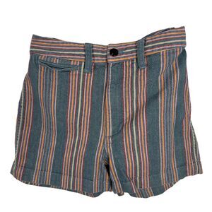 Madewell Emmett Shorts 25 Multicolor Striped Womens Flat Front High Rise